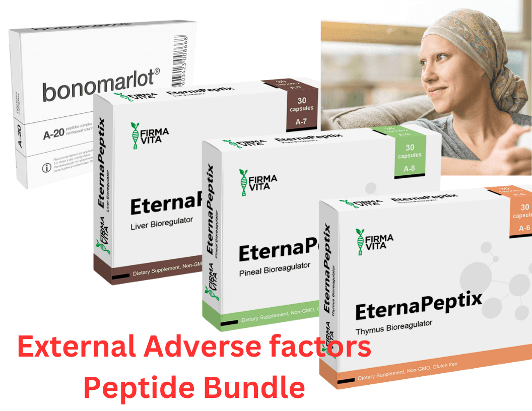 External Adverse factors Peptide Bundle - A-6 Vladonix A-7 Svetinorm A-8 Endoluten A-20 Bonomarlot